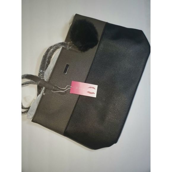 Grey / Black Handbag Purse "17 x 11.5" (l x w) - Picture 1 of 8